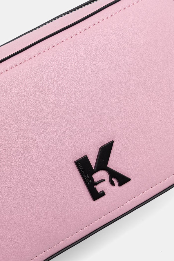 Сумка крос-боді жіноча зі штучної шкіри Karl Lagerfeld Jeans колір рожевий фото 4