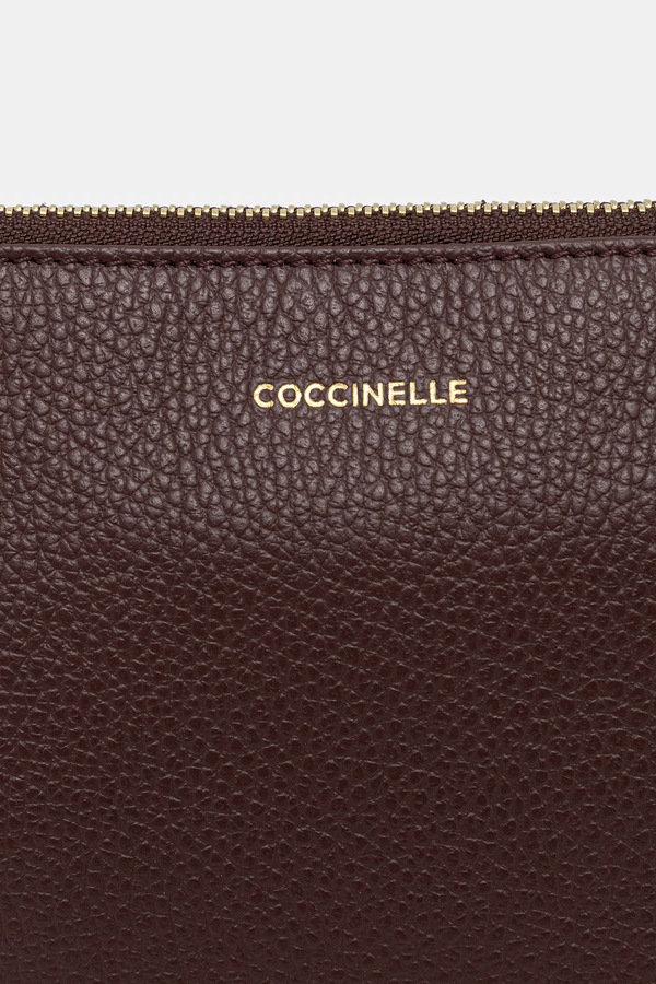Сумка крос-боді жіноча шкіряна Coccinelle колір червоний фото 4