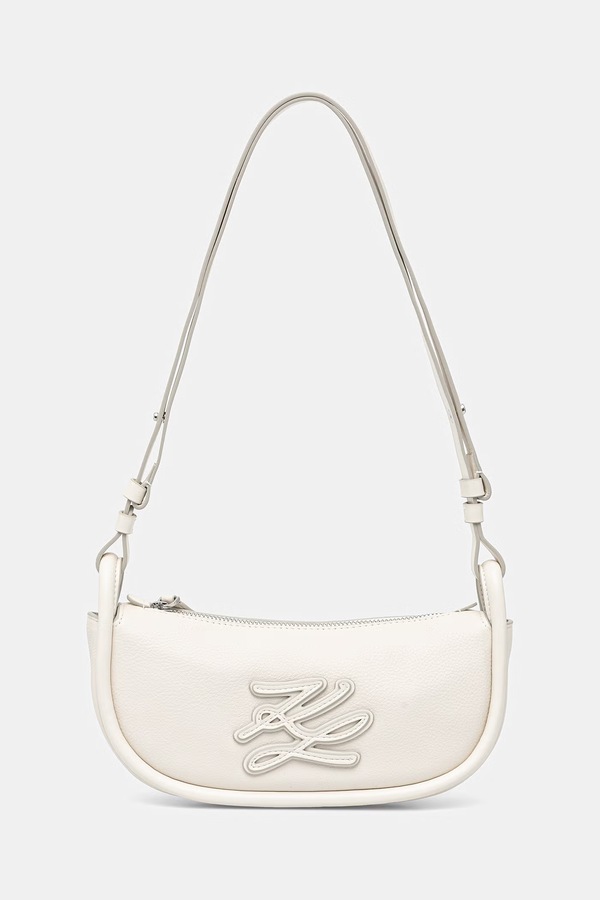 Сумочка жіноча шкіряна Karl Lagerfeld K/AUTOGRAPH колір бежевий