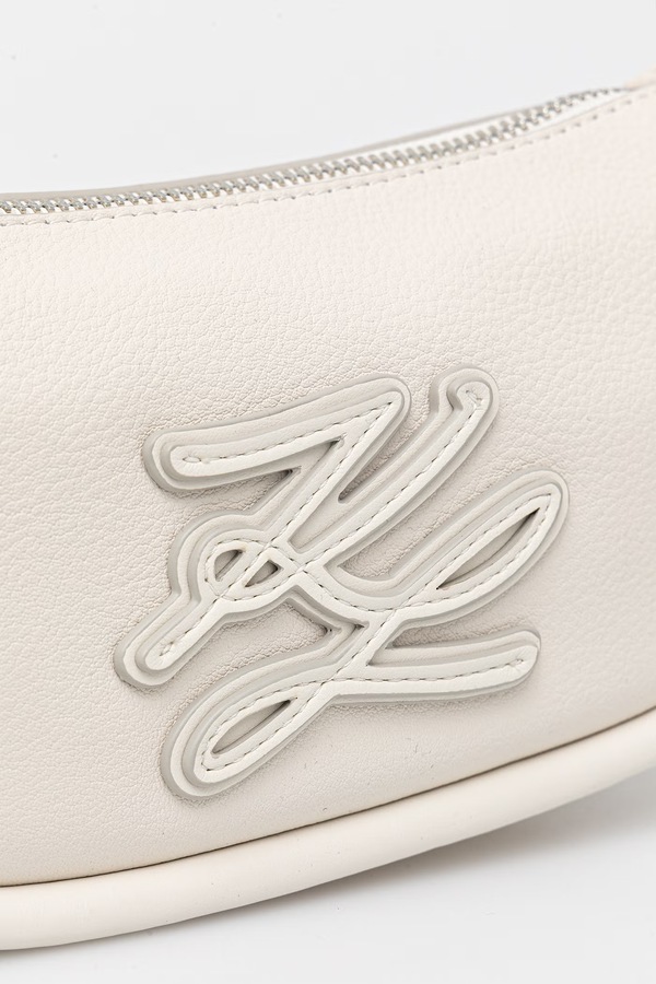 Сумочка жіноча шкіряна Karl Lagerfeld K/AUTOGRAPH колір бежевий фото 4