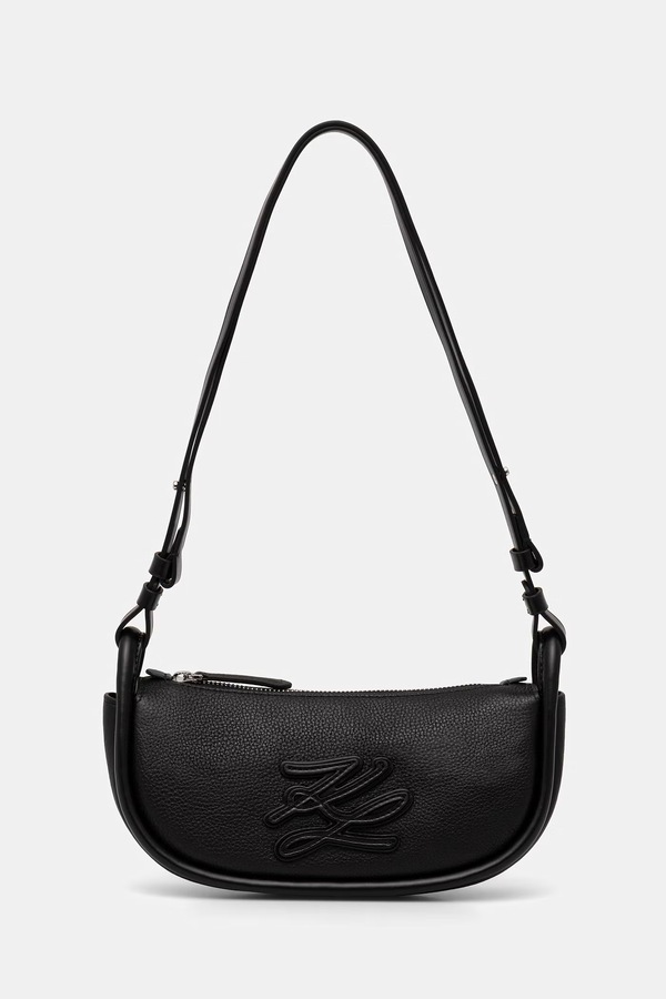 Сумочка жіноча шкіряна Karl Lagerfeld K/AUTOGRAPH колір чорний
