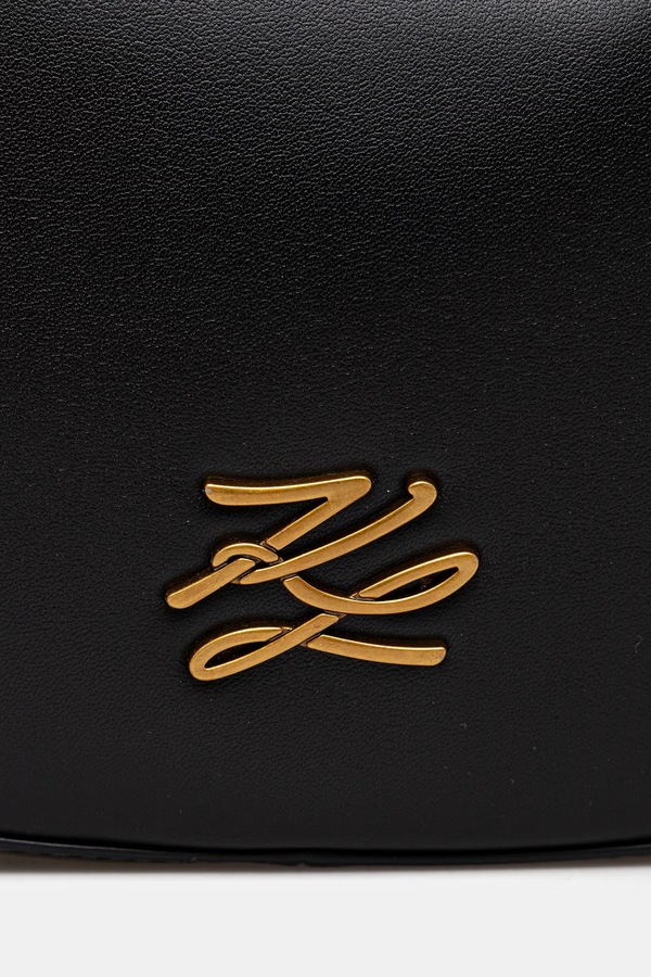 Сумочка жіноча шкіряна Karl Lagerfeld K/AUTOGRAPH колір чорний фото 4
