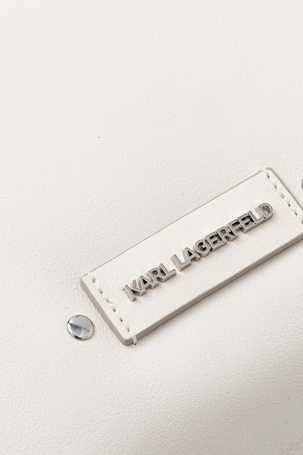 Сумка baguette жіноча шкіряна Karl Lagerfeld K/EYELETS колір бежевий фото 4