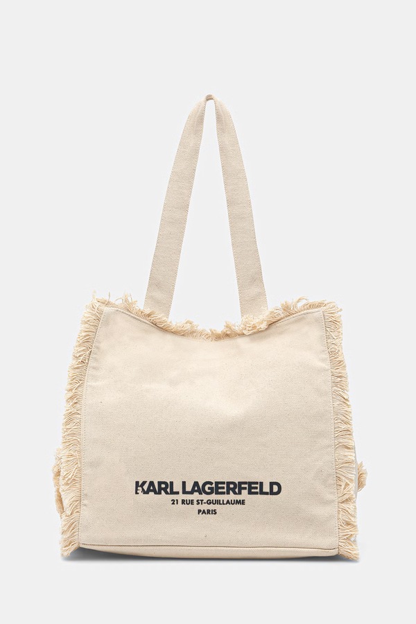 Сумка-тоут женская хлопковая Karl Lagerfeld K/RSG цвет бежевый