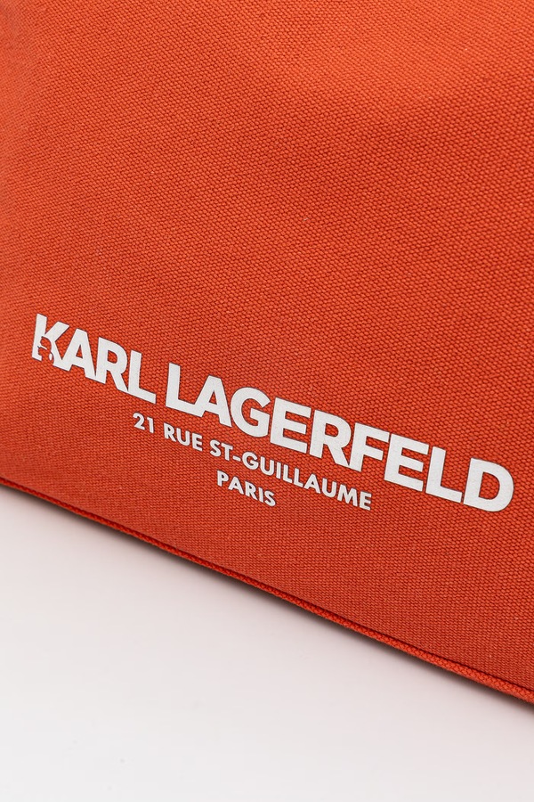 Сумка-тоут жіноча бавовняна Karl Lagerfeld K/RSG колір помаранчевий фото 4