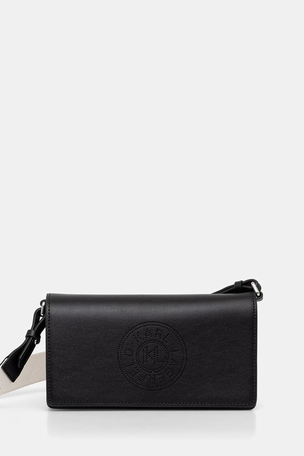 Сумка крос-боді жіноча шкіряна Karl Lagerfeld K/CIRCLE колір чорний
