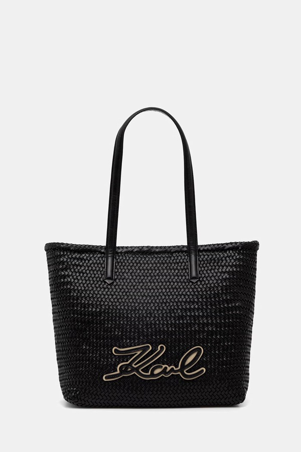 Сумка-шопер женская кожаная Karl Lagerfeld K/SIGNATURE цвет черный