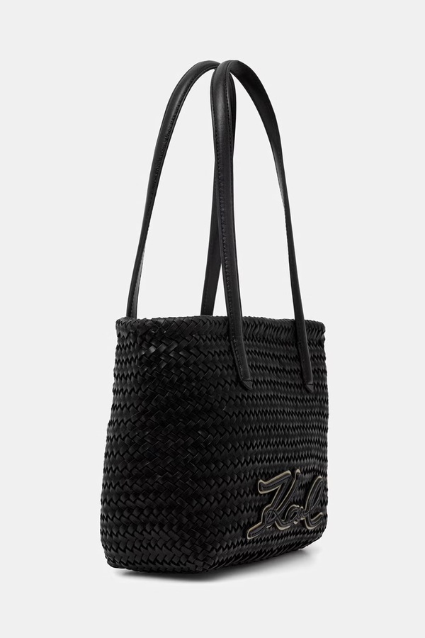 Сумка-тоут женская кожаная Karl Lagerfeld K/SIGNATURE цвет черный