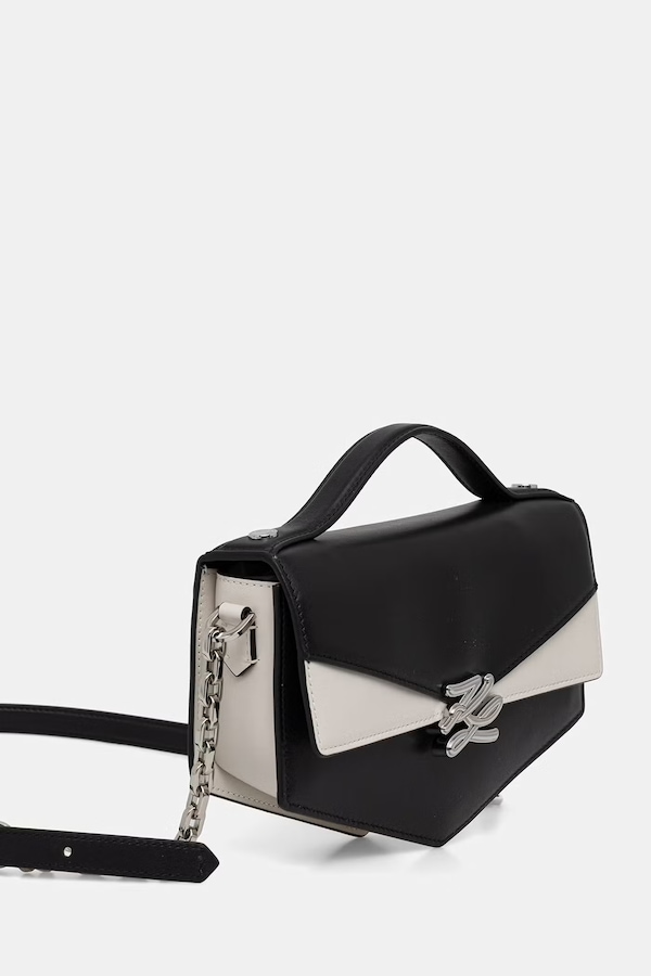 Сумка кросс-боди женская кожаная Karl Lagerfeld Studio цвет черный