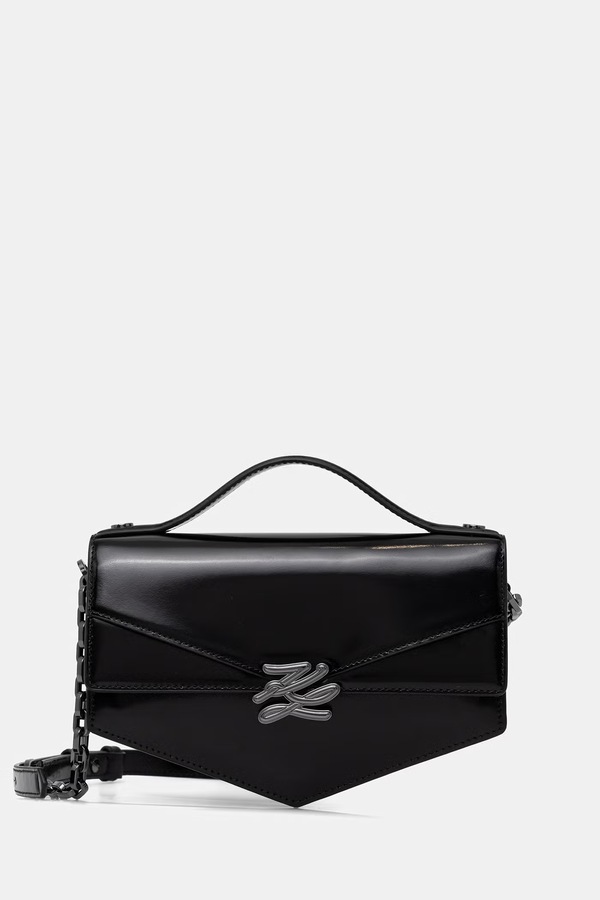Сумка крос-боді жіноча шкіряна Karl Lagerfeld Studio колір чорний