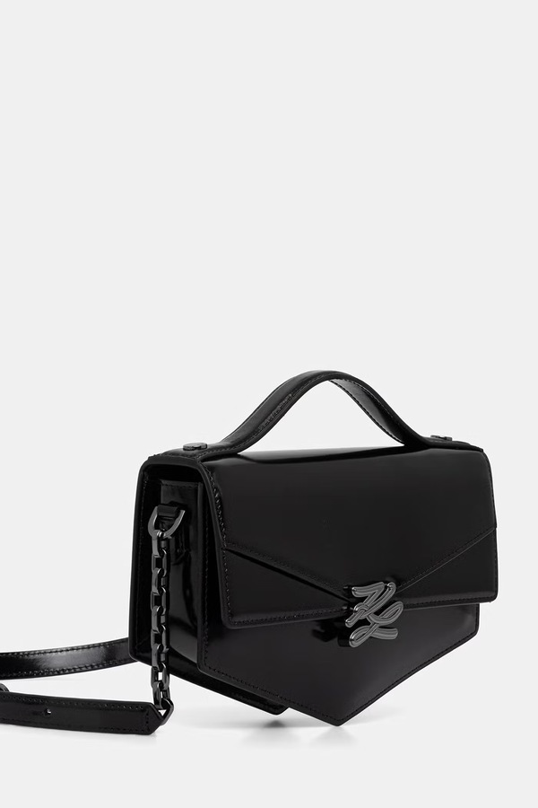 Сумка кросс-боди женская кожаная Karl Lagerfeld Studio цвет черный
