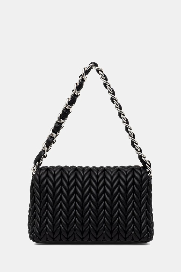 Сумочка жіноча зі штучної шкіри Karl Lagerfeld K/WEAVE колір чорний фото 3