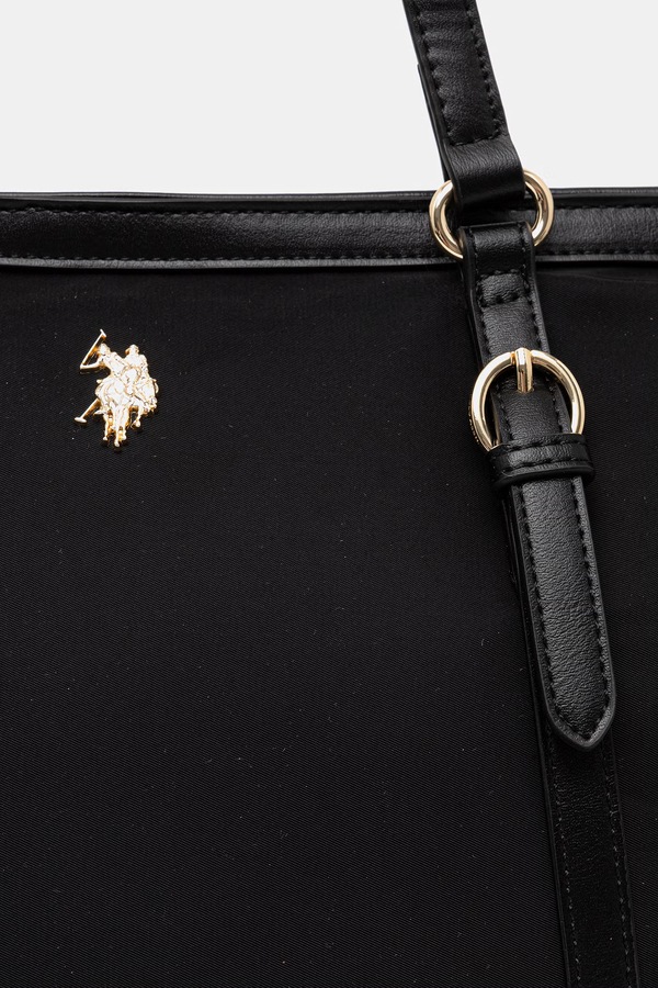 Сумка-шопер жіноча U.S. Polo Assn. колір чорний фото 4