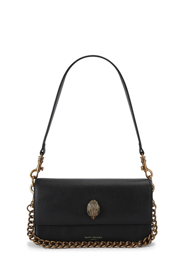 Сумка крос-боді жіноча шкіряна Kurt Geiger London Sloane Soft Shoulder Bag колір чорний