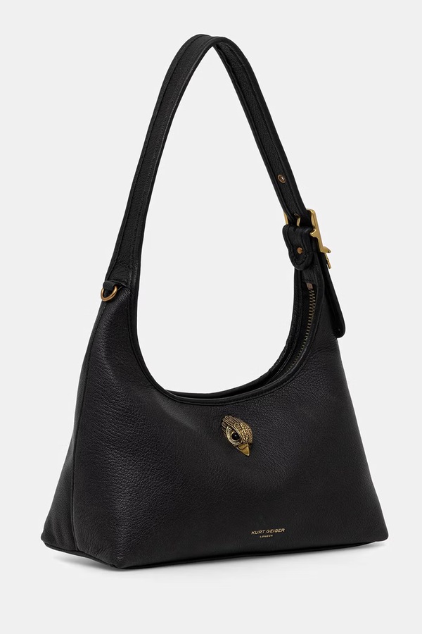 Сумочка жіноча шкіряна Kurt Geiger London Kurt shoulder bag колір чорний