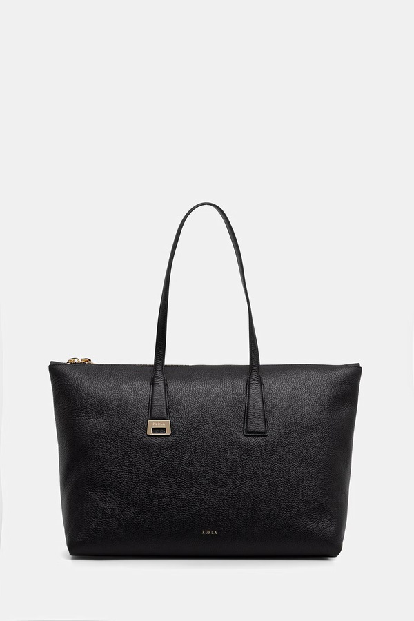 Сумка-шопер жіноча шкіряна Furla Olivia L Tote колір чорний