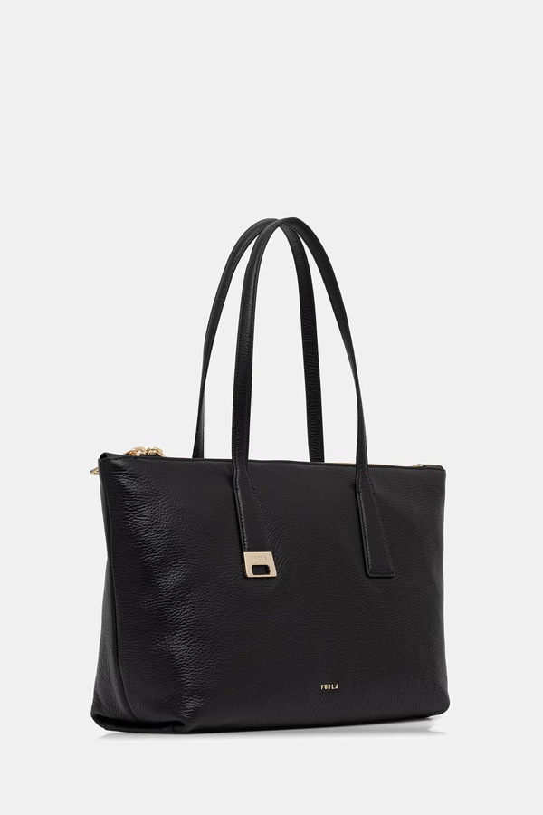 Сумка-шопер женская кожаная Furla Olivia M Tote цвет черный