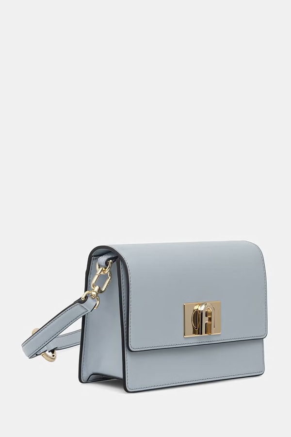 Сумка кросс-боди женская кожаная Furla 1927 Mini Crossbody 20 цвет голубой
