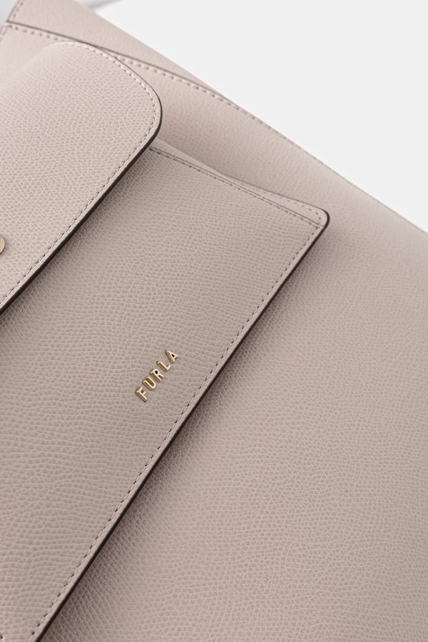 Сумочка жіноча шкіряна Furla Lea M Tote колір бежевий фото 4
