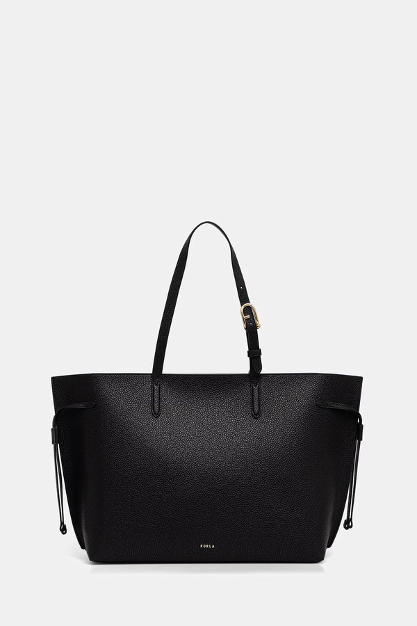 Сумка-шопер женская кожаная Furla Ava L Tote цвет черный
