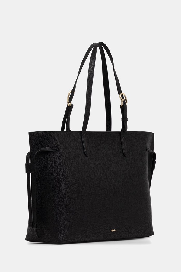 Сумка-шопер жіноча шкіряна Furla Ava L Tote колір чорний