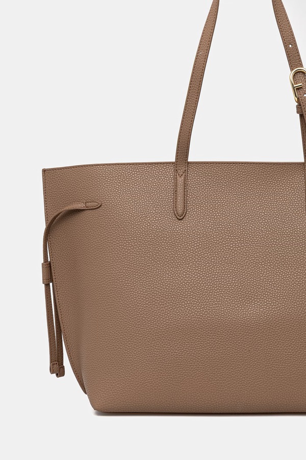 Сумка-шопер жіноча шкіряна Furla Ava L Tote колір бежевий фото 2