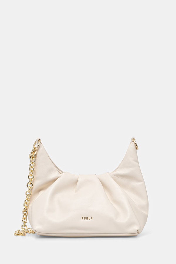 Сумка крос-боді жіноча шкіряна Furla Delia Mini Shoulder колір бежевий