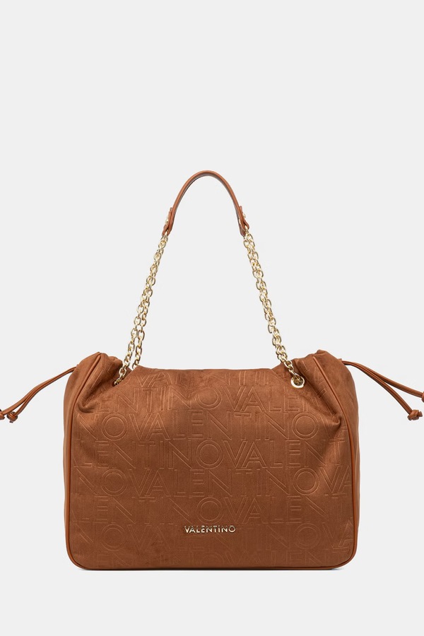 Сумка-шопер жіноча з імітації замші Valentino Bags MAXI колір коричневий