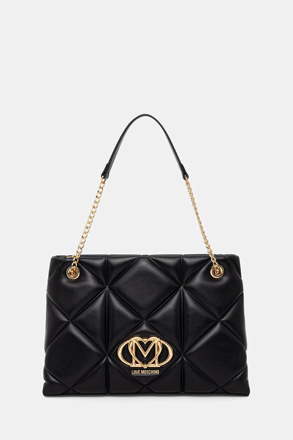Сумка-шопер жіноча зі штучної шкіри Love Moschino колір чорний