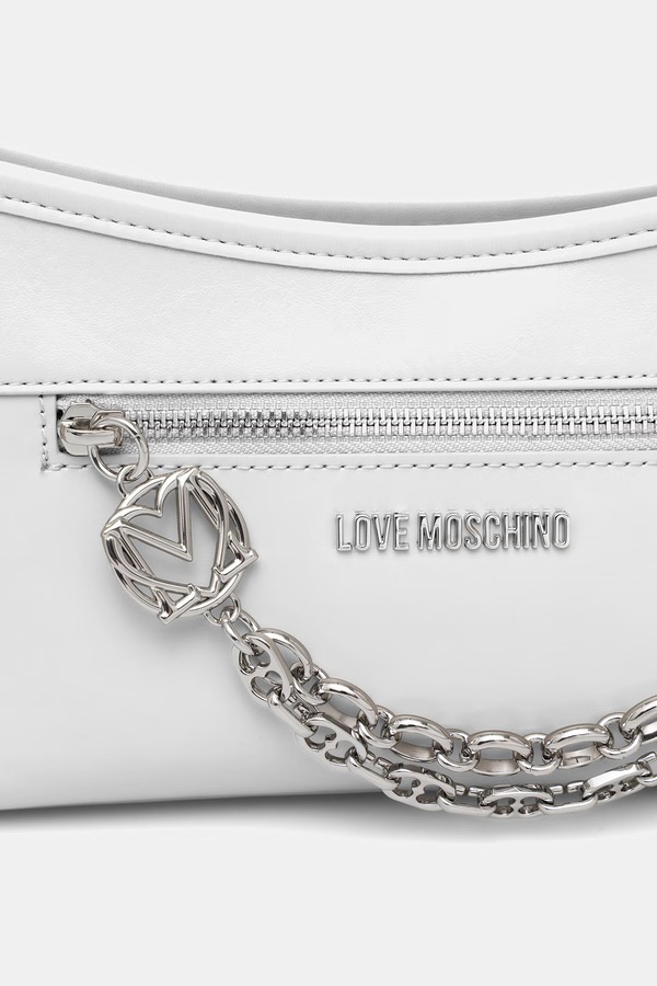 Сумочка жіноча шкіряна Love Moschino колір сірий фото 4