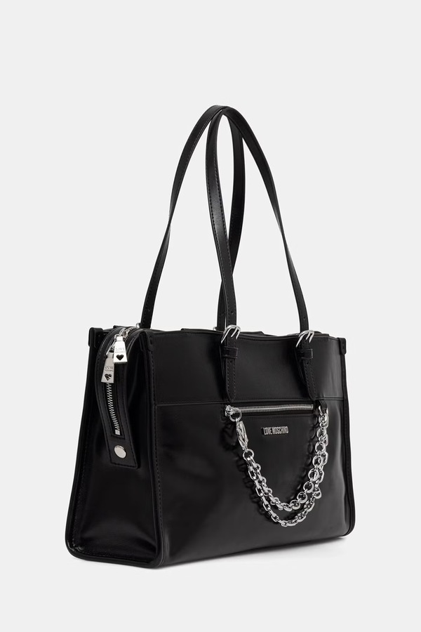 Сумочка жіноча зі штучної шкіри Love Moschino колір чорний фото 2