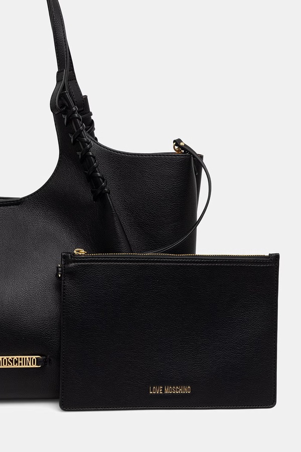 Сумка-шопер жіноча зі штучної шкіри Love Moschino колір чорний фото 4