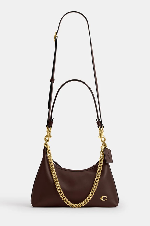 Сумочка жіноча шкіряна Coach Juliet Shoulder Bag 25 колір коричневий