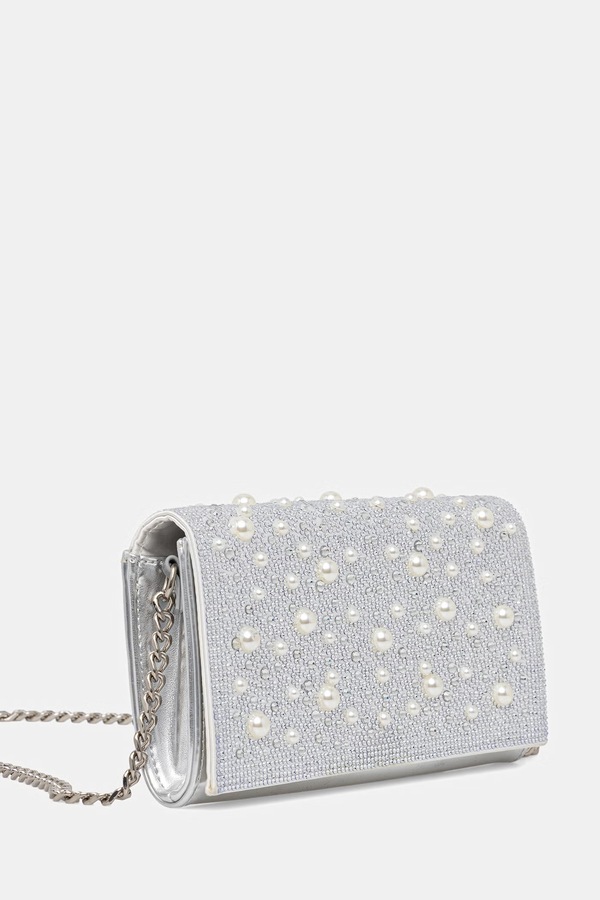 Сумка крос-боді жіноча Steve Madden Beforever колір срібний фото 2