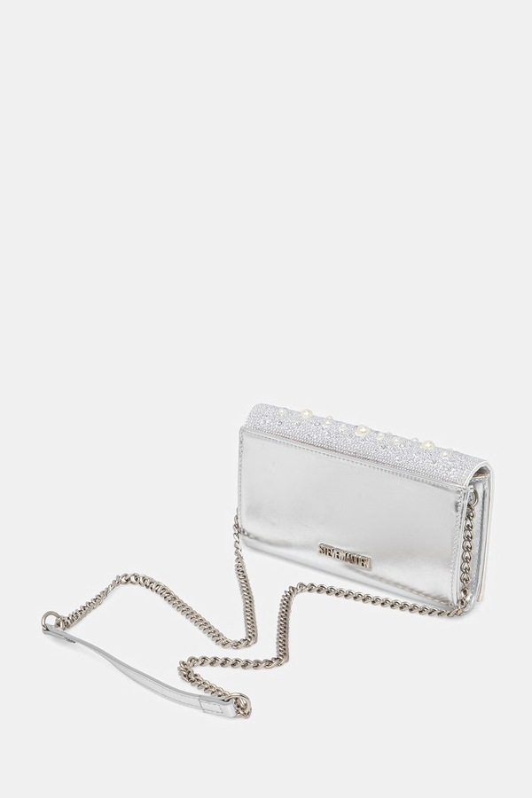 Сумка крос-боді жіноча Steve Madden Beforever колір срібний фото 3