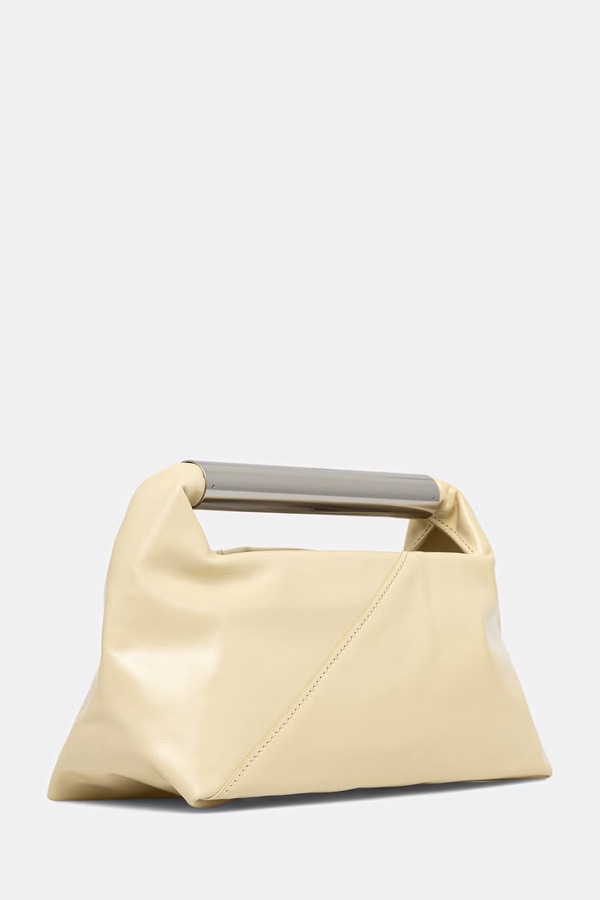 Сумка baguette жіноча шкіряна MM6 Maison Margiela колір бежевий