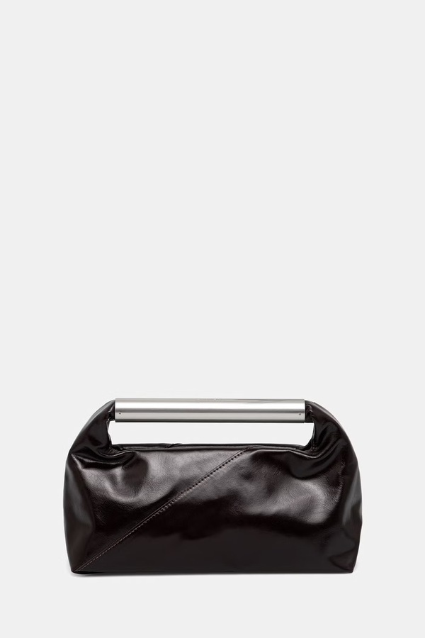 Сумка baguette женская кожаная MM6 Maison Margiela цвет коричневый
