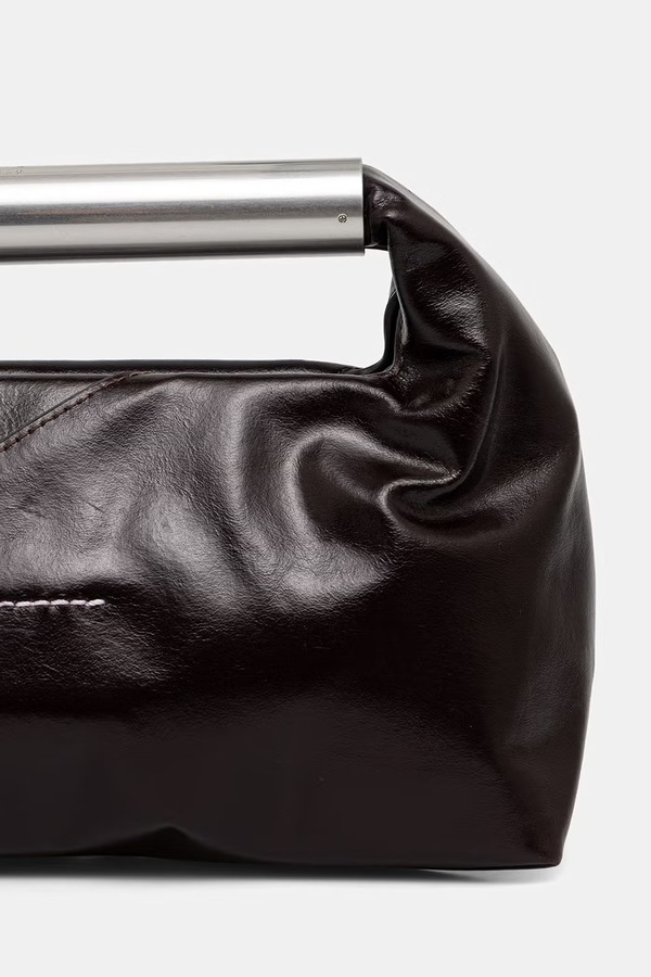 Сумка baguette жіноча шкіряна MM6 Maison Margiela колір коричневий фото 2