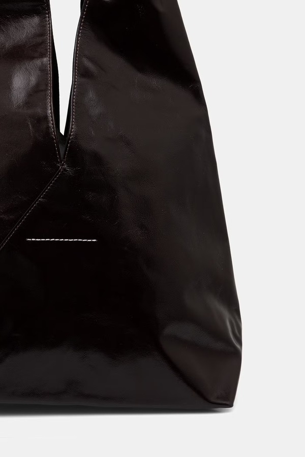 Сумка-тоут жіноча шкіряна MM6 Maison Margiela колір коричневий фото 3