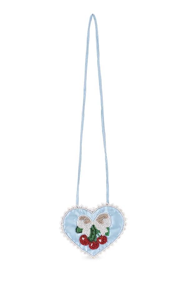 Сумка кросс-боди детская Konges Sløjd BEADED HEART MINI PURSE цвет голубой