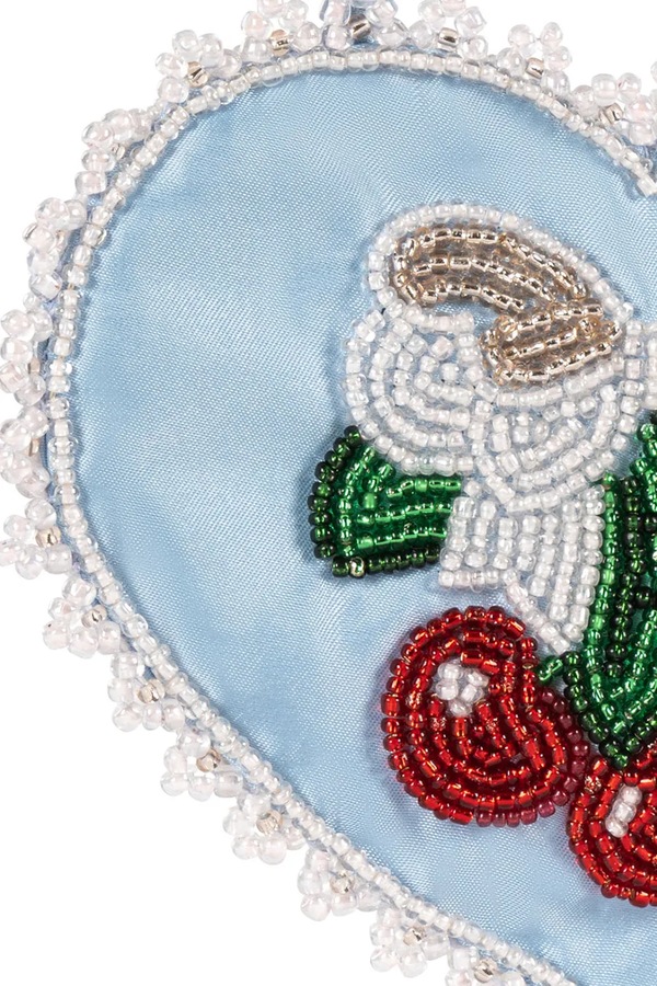 Сумка крос-боді дитяча Konges Sløjd BEADED HEART MINI PURSE колір блакитний фото 3