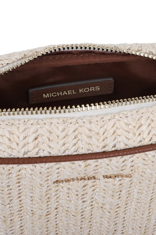 Сумка крос-боді дитяча плетена Michael Kors колір бежевий фото 4