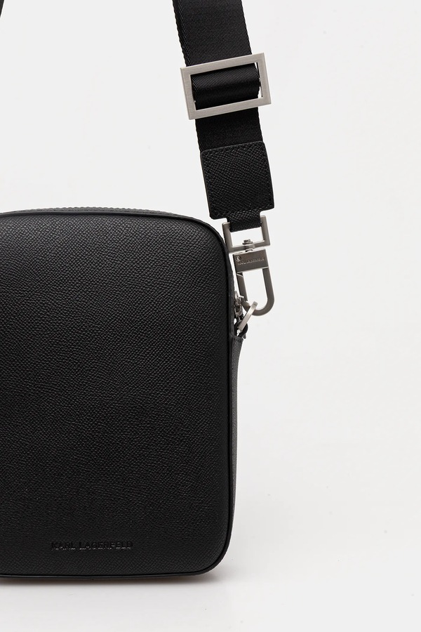 Шкіряна сумка Karl Lagerfeld K/MONOGRAM колір чорний фото 3