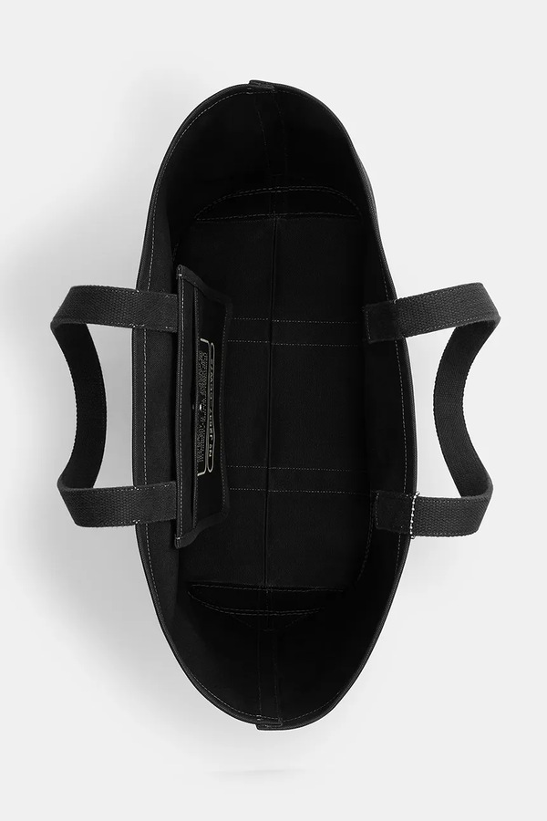 Сумка бавовняна Coach Utility Tote колір чорний фото 4