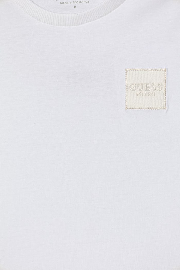 Хлопковая футболка лаунж Guess цвет белый фото 2