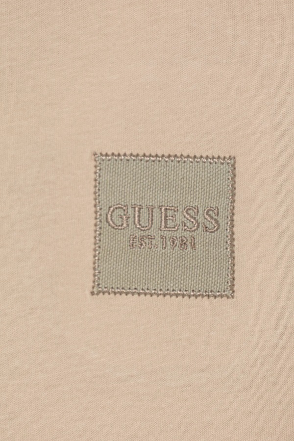 Бавовняна футболка лаунж Guess колір бежевий фото 2