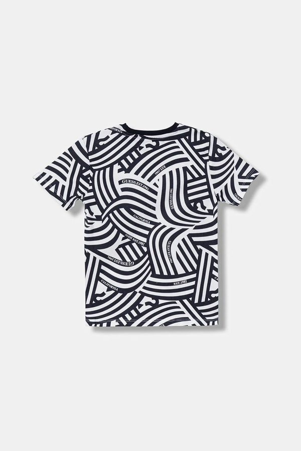 Дитяча бавовняна футболка Guess колір білий