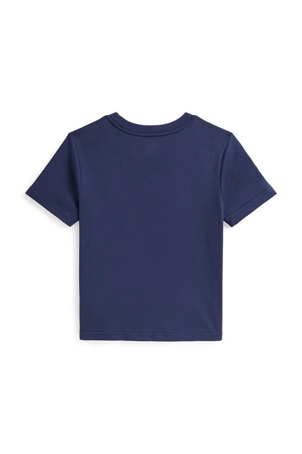 Дитяча бавовняна футболка Polo Ralph Lauren колір синій
