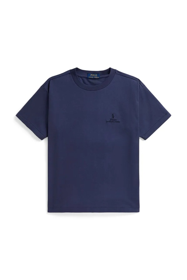 Дитяча бавовняна футболка Polo Ralph Lauren колір синій фото 2