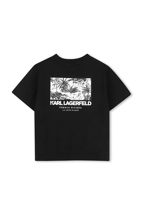 Футболка детская хлопковая Karl Lagerfeld цвет черный